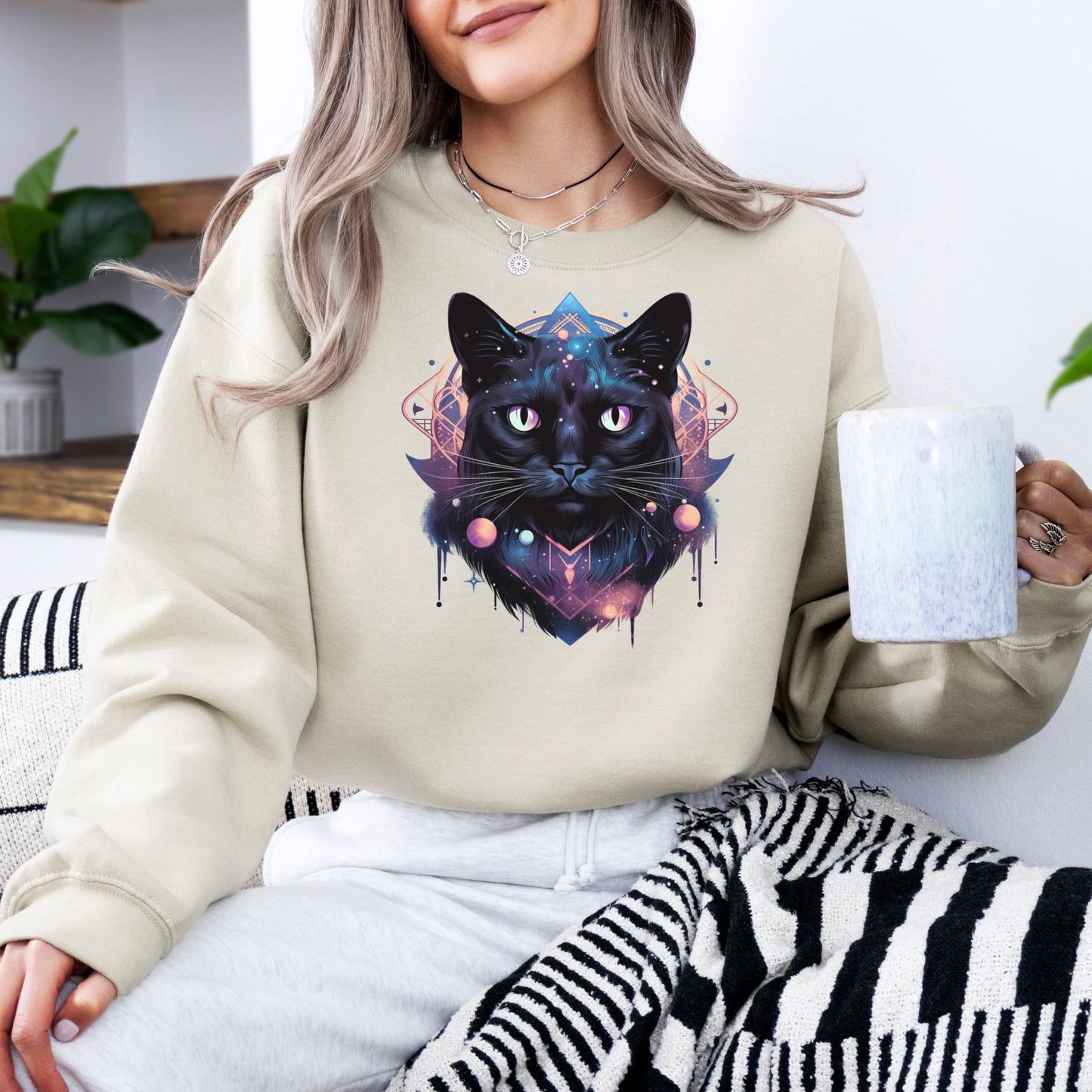 Cosmic Space Cat Sweatshirt