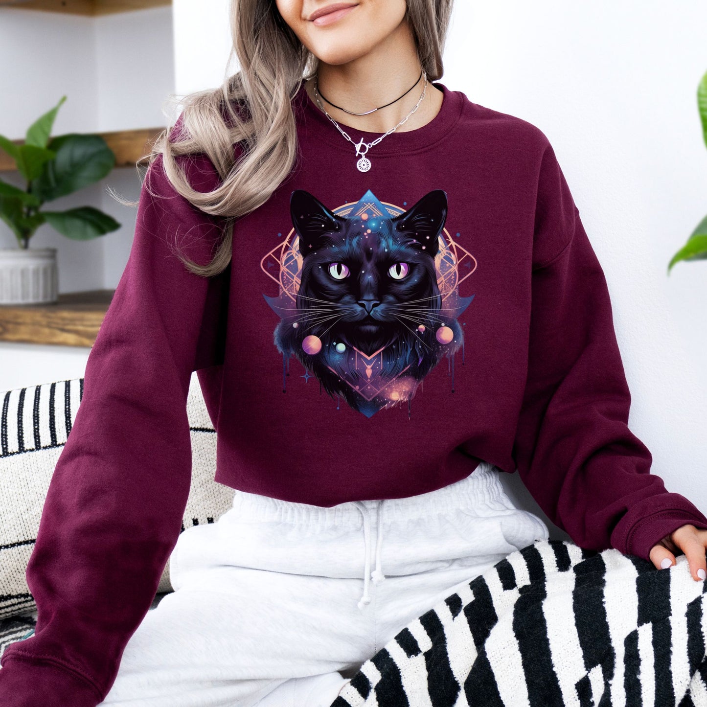 Cosmic Space Cat Sweatshirt