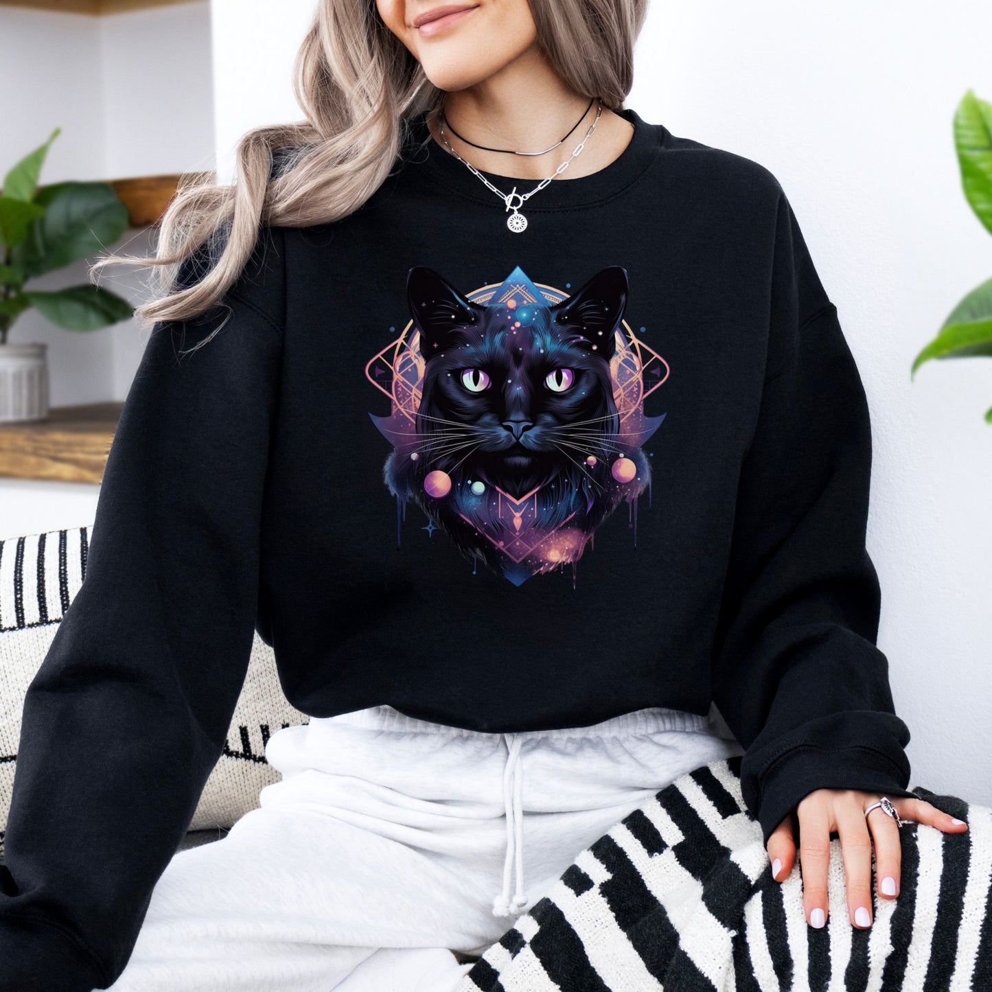 Cosmic Space Cat Sweatshirt