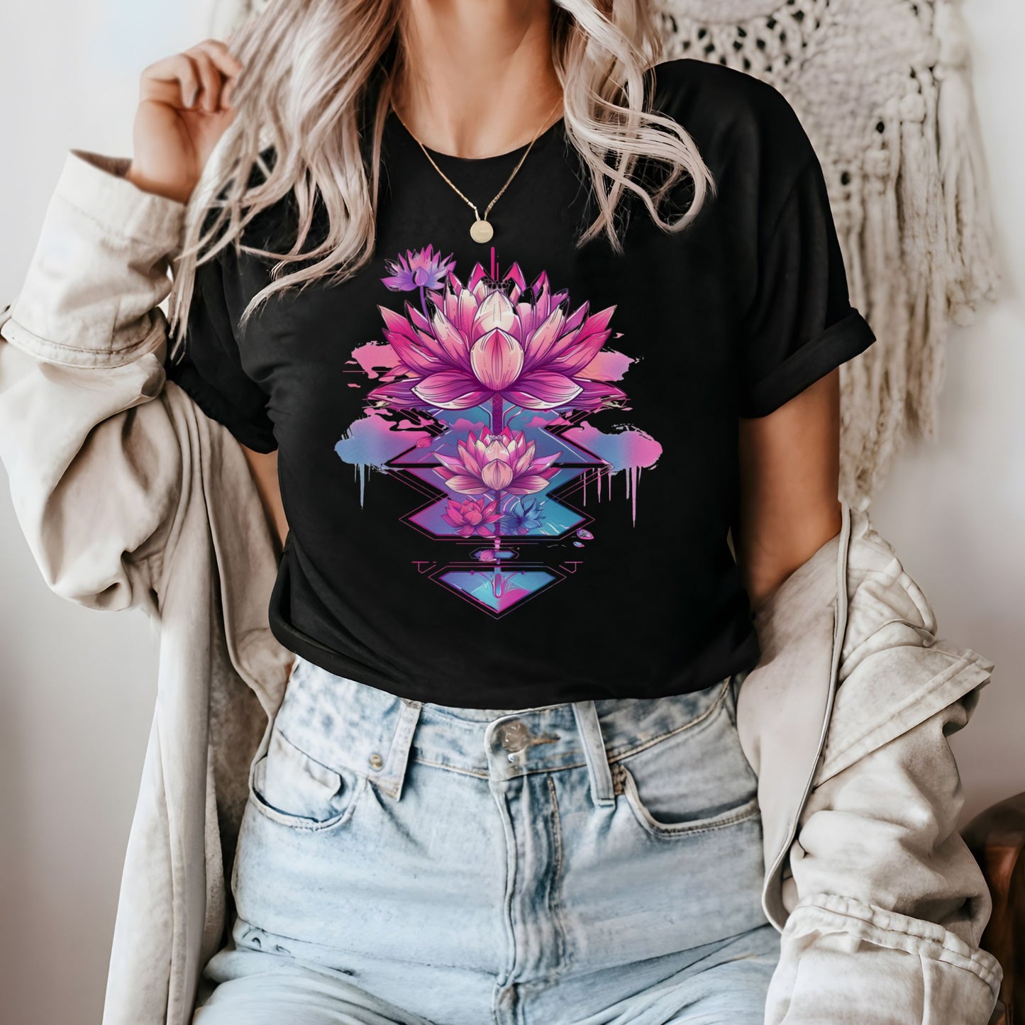 Pink Lotus Flower T-Shirt