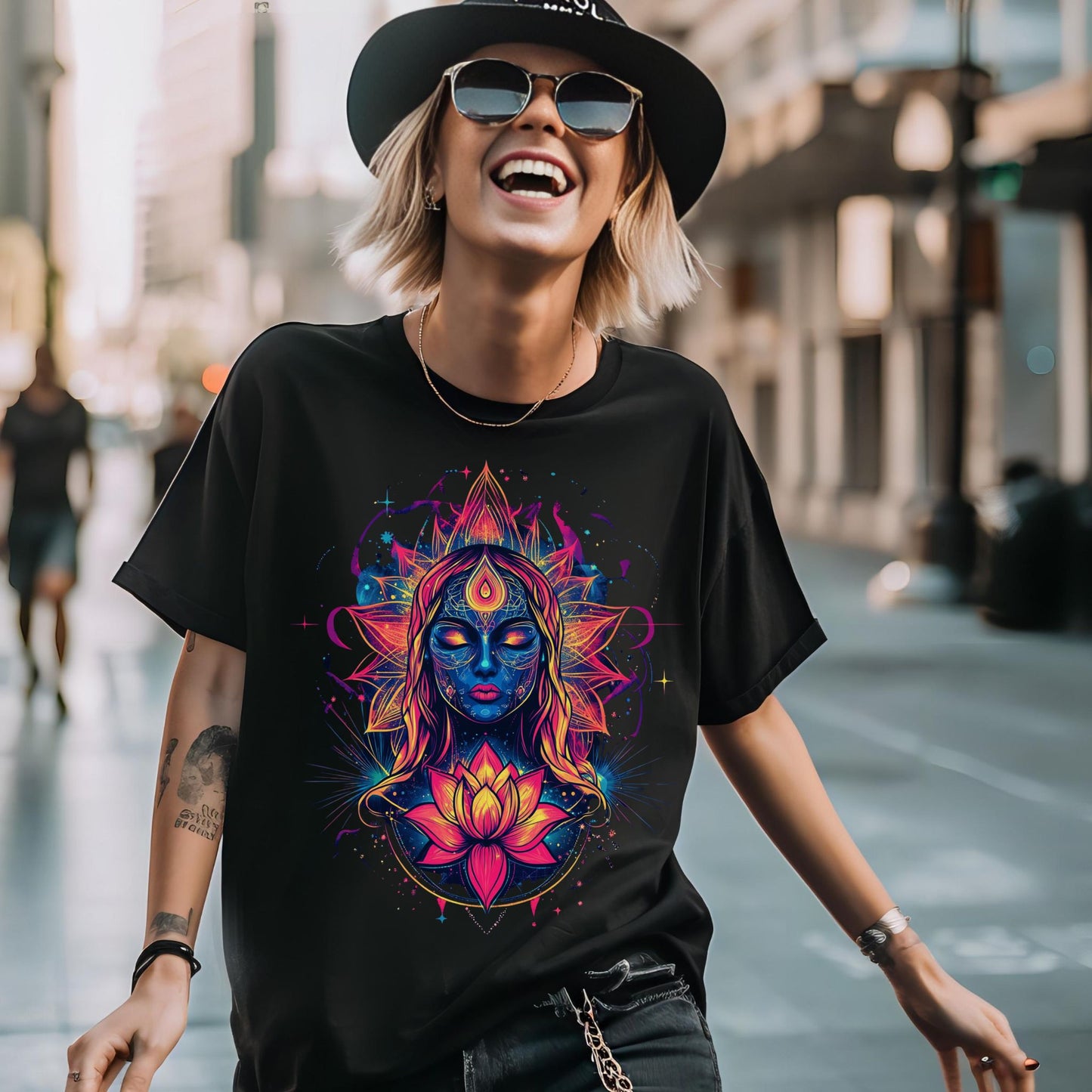 Blooming Lotus Goddess T-Shirt