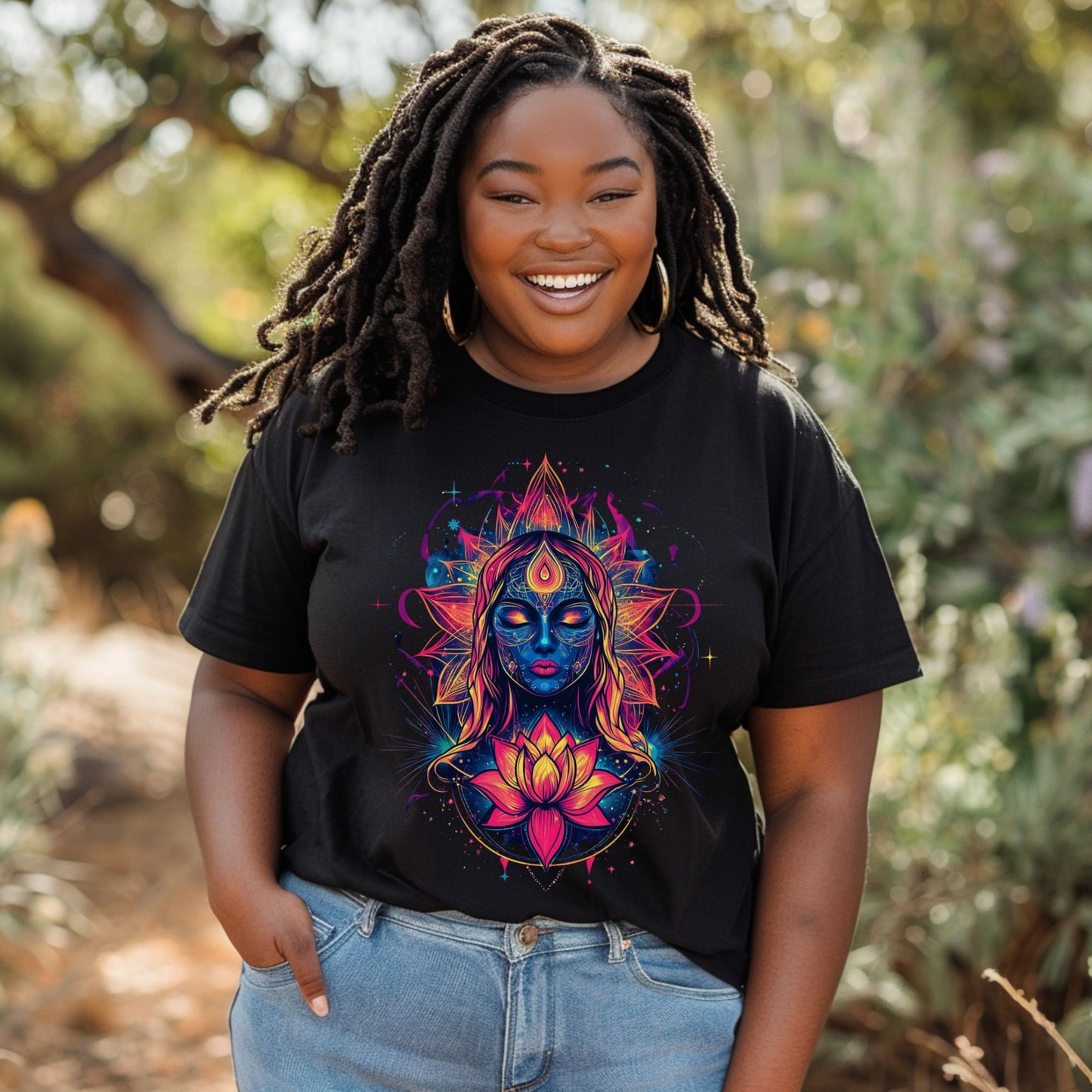 Blooming Lotus Goddess T-Shirt