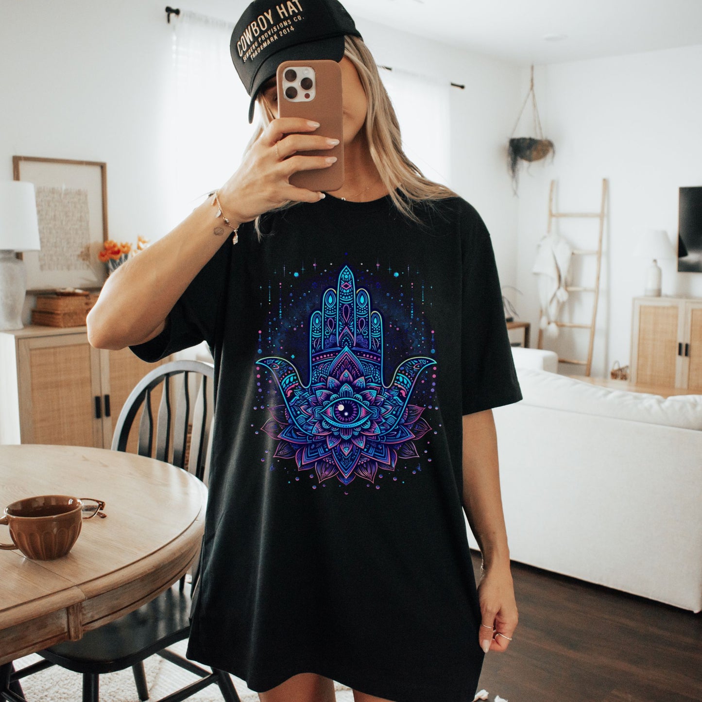 Cosmic Hamsa Radiance T-Shirt