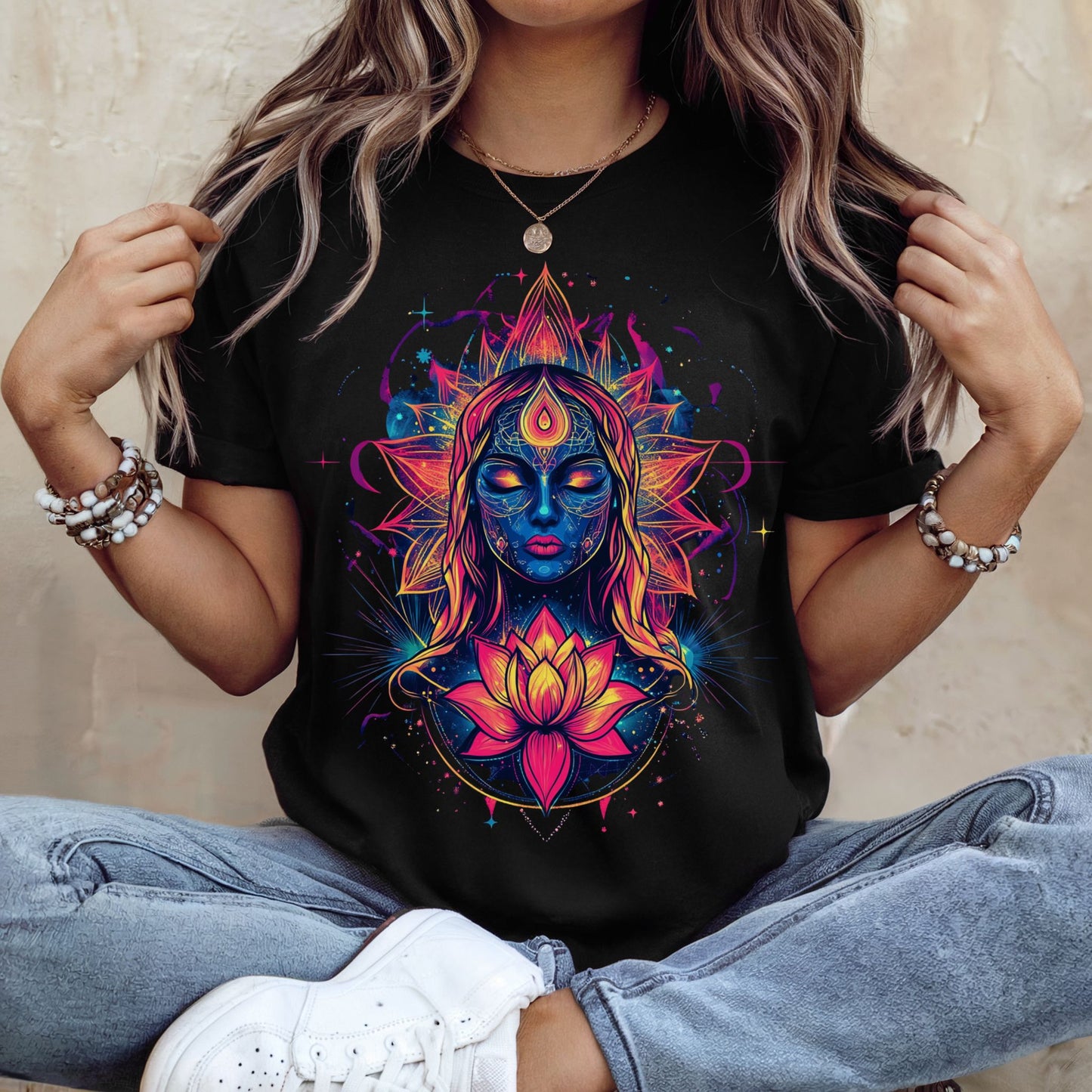 Blooming Lotus Goddess T-Shirt
