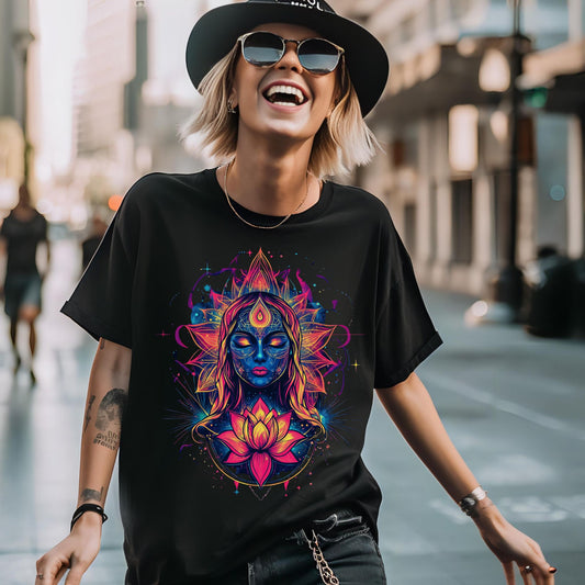 Blooming Lotus Goddess T-Shirt