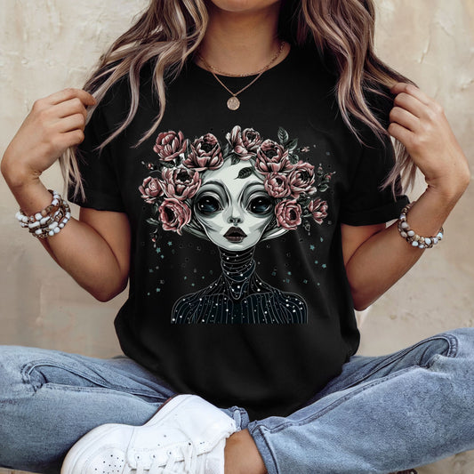 Alien Bloom Goddess T-Shirt
