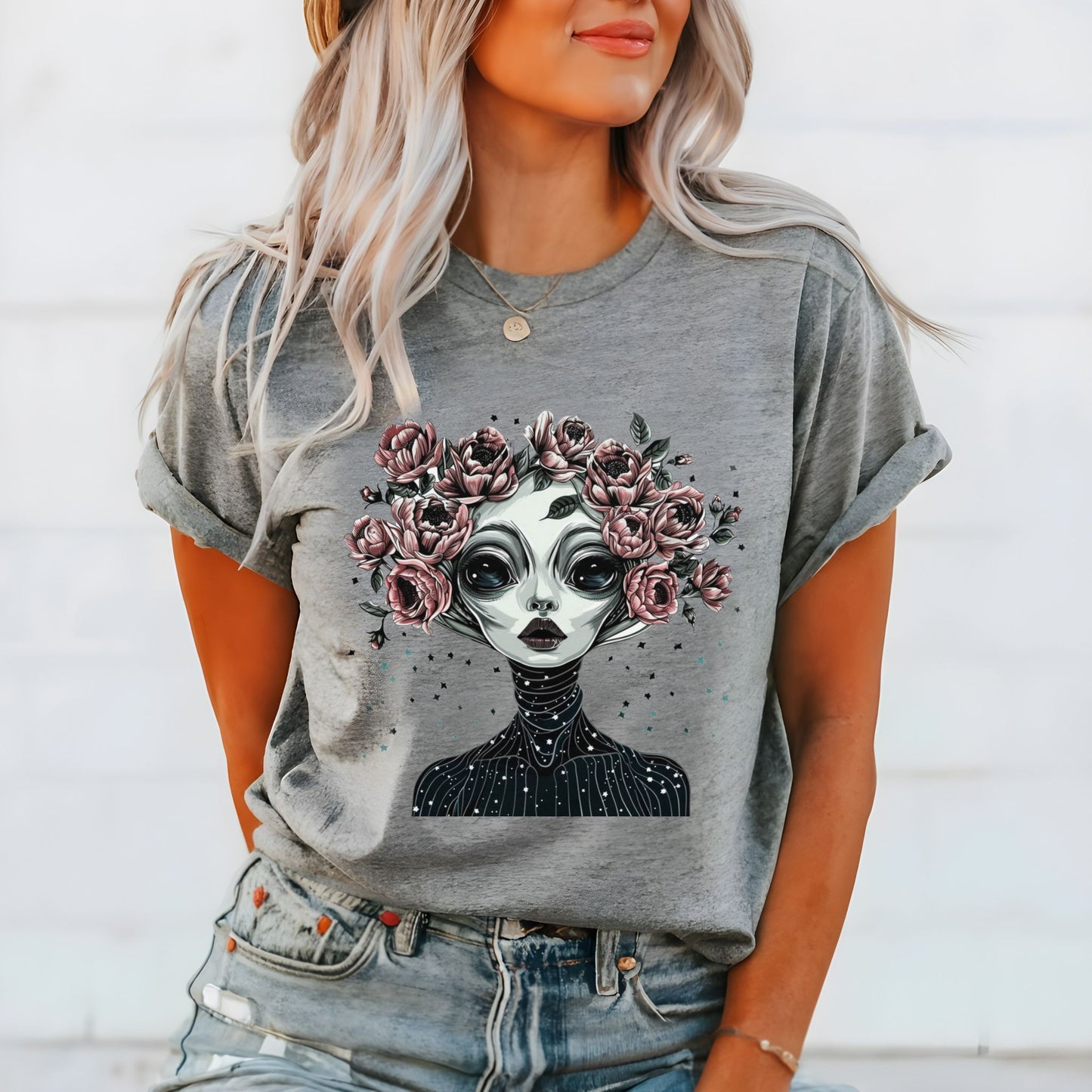 Alien Bloom Goddess T-Shirt