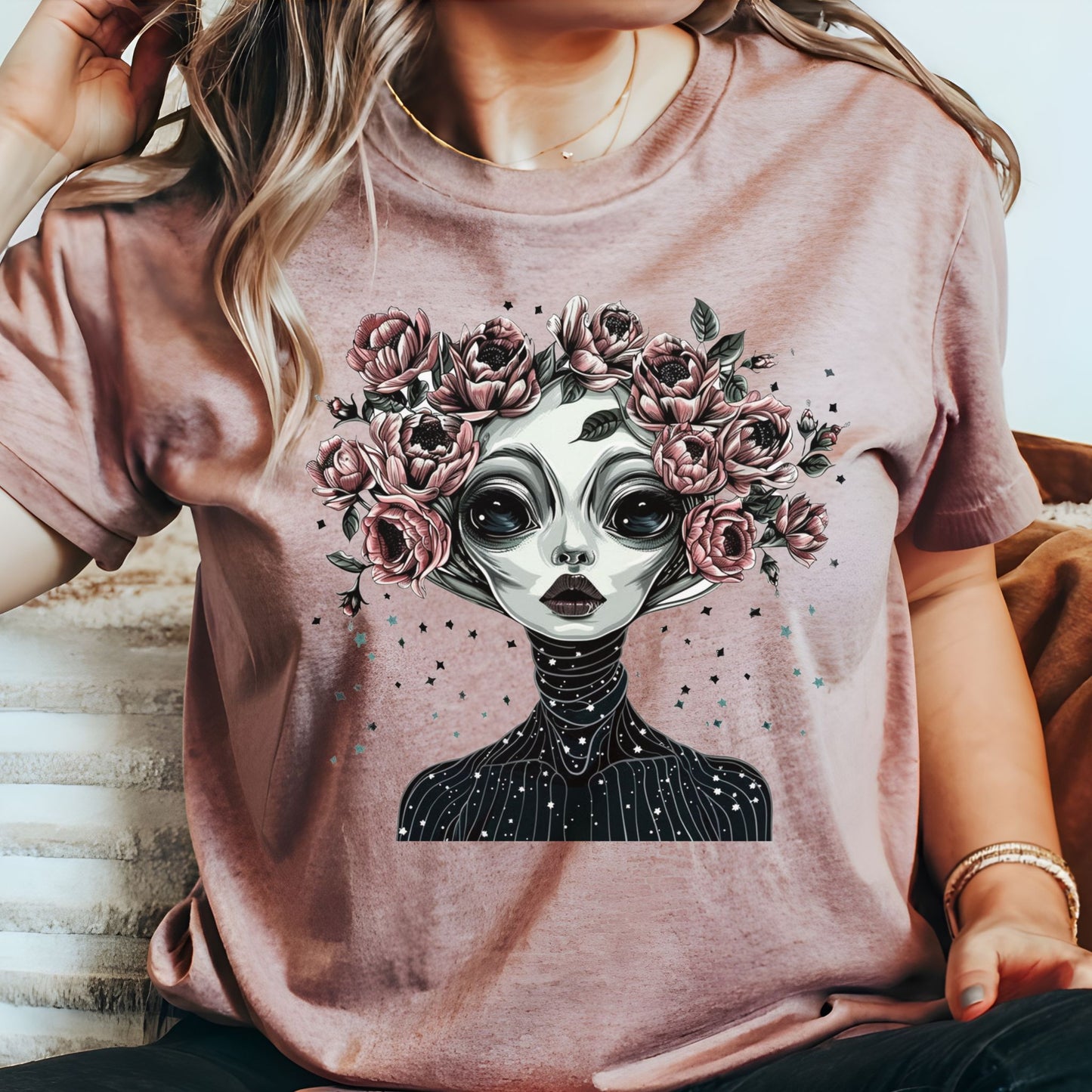 Alien Bloom Goddess T-Shirt
