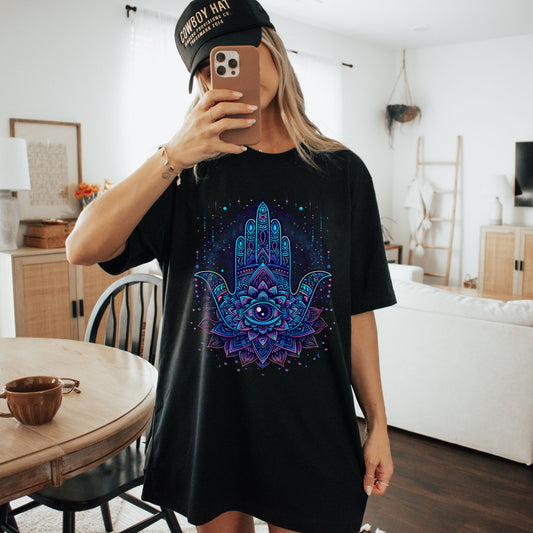 Cosmic Hamsa Radiance T-Shirt