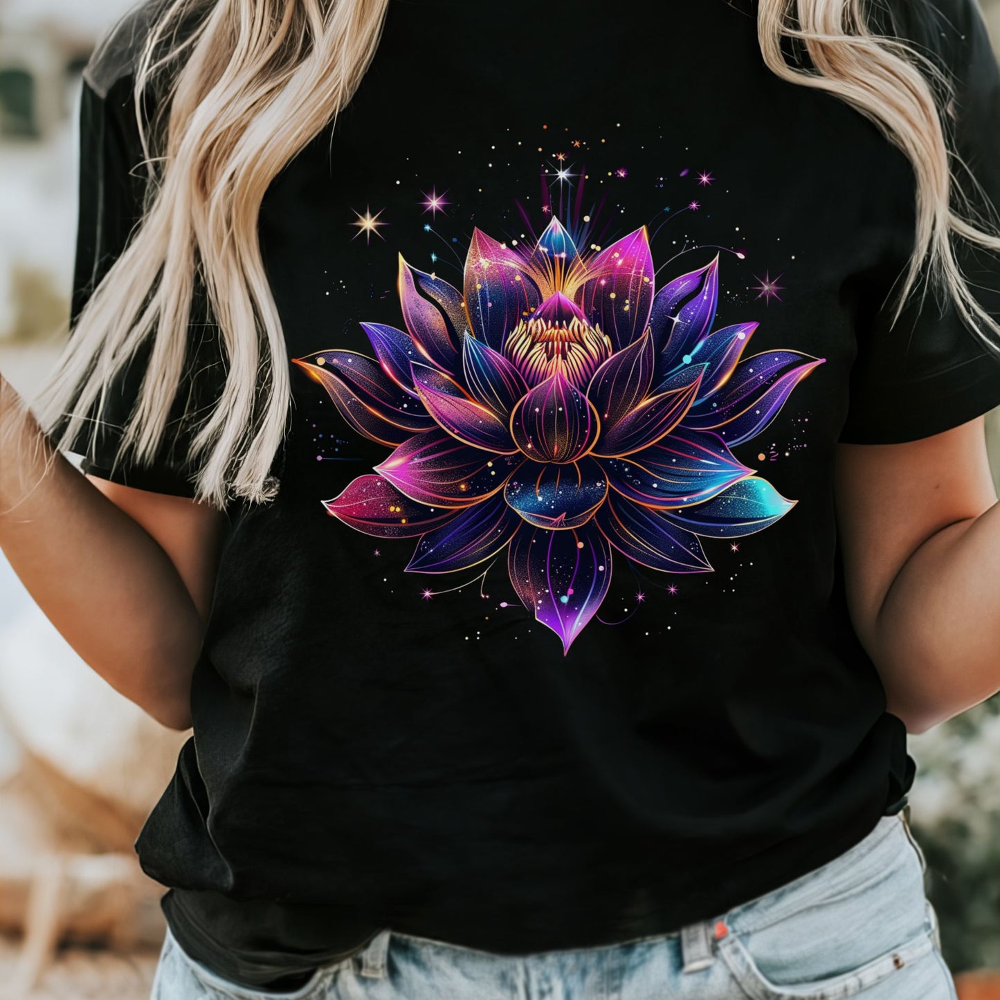 Celestial Lotus Bloom T-Shirt