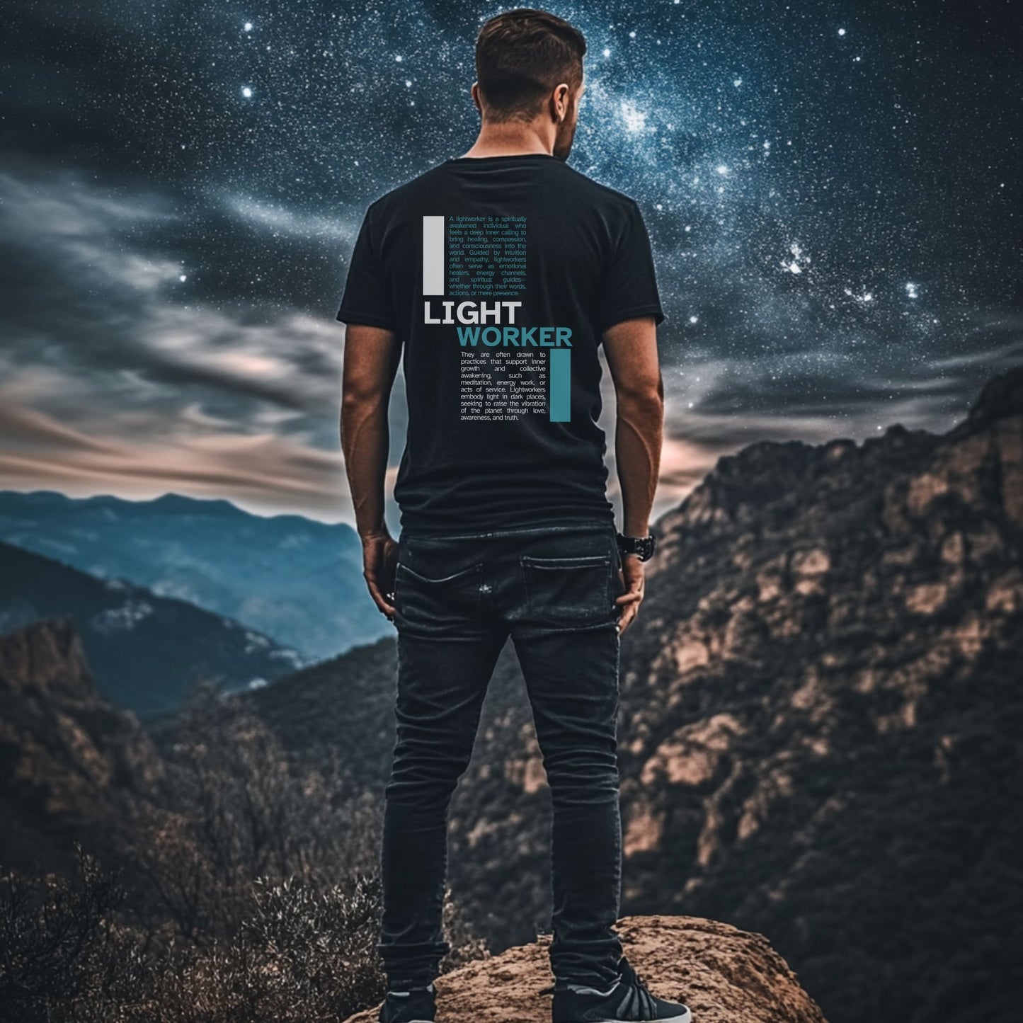 The Lightworker Definition T-Shirt Blue