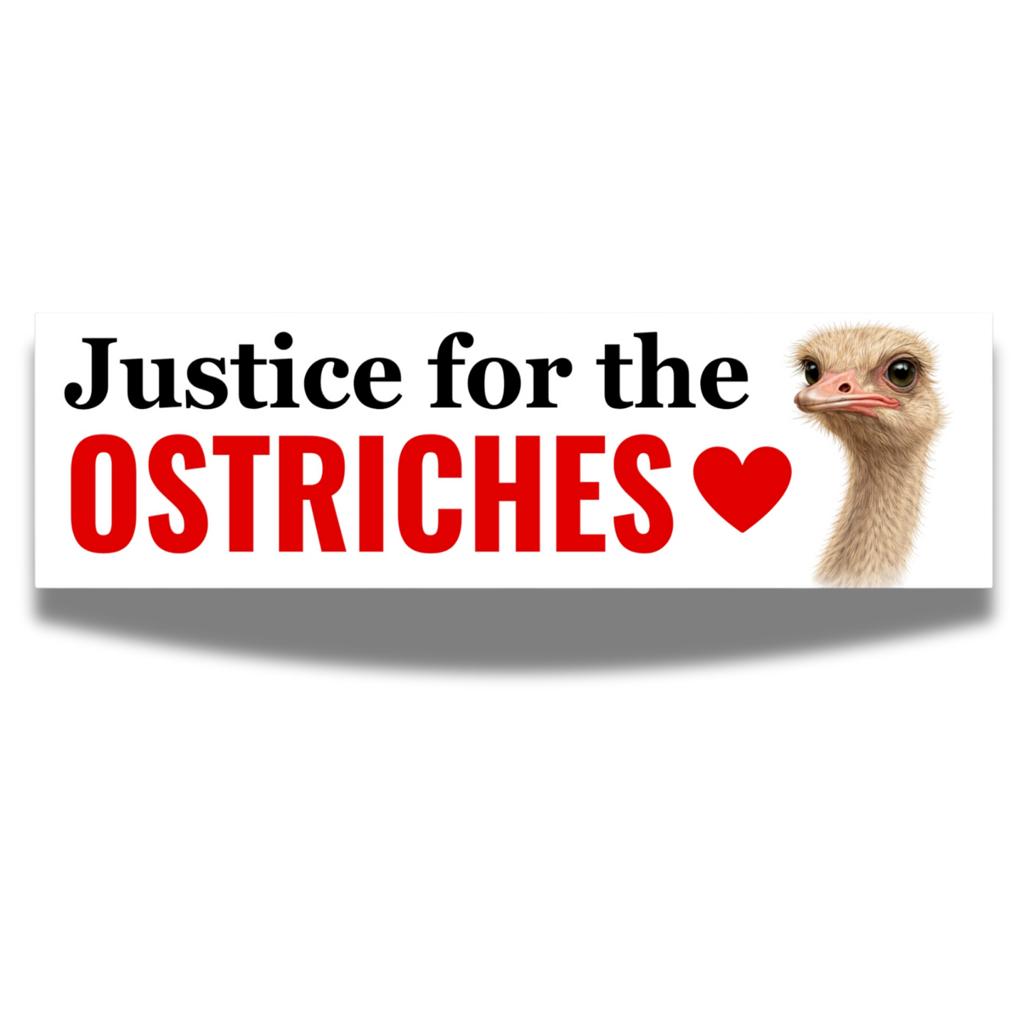 Justice for the Ostriches Bumper Sticker