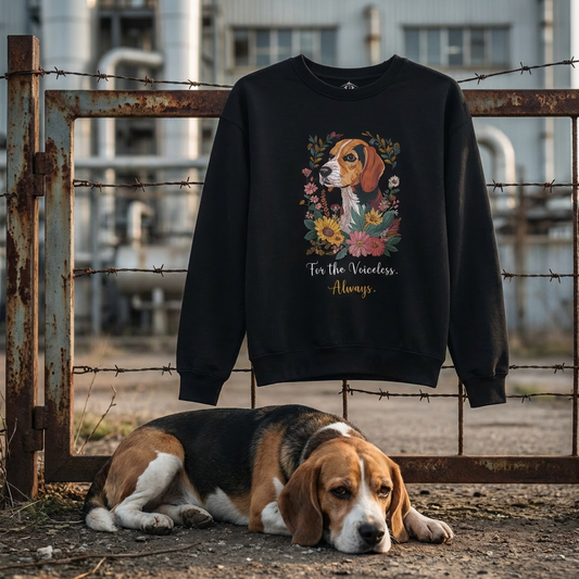For the Voiceless Beagle Sweatshirt